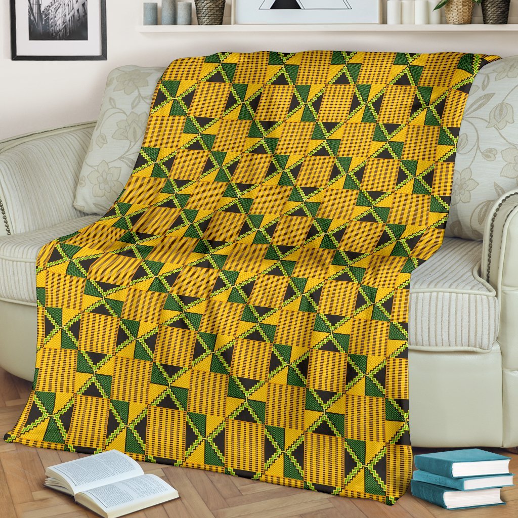 African Kente Print Pattern Blanket-grizzshop