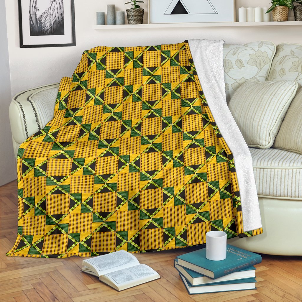 African Kente Print Pattern Blanket-grizzshop