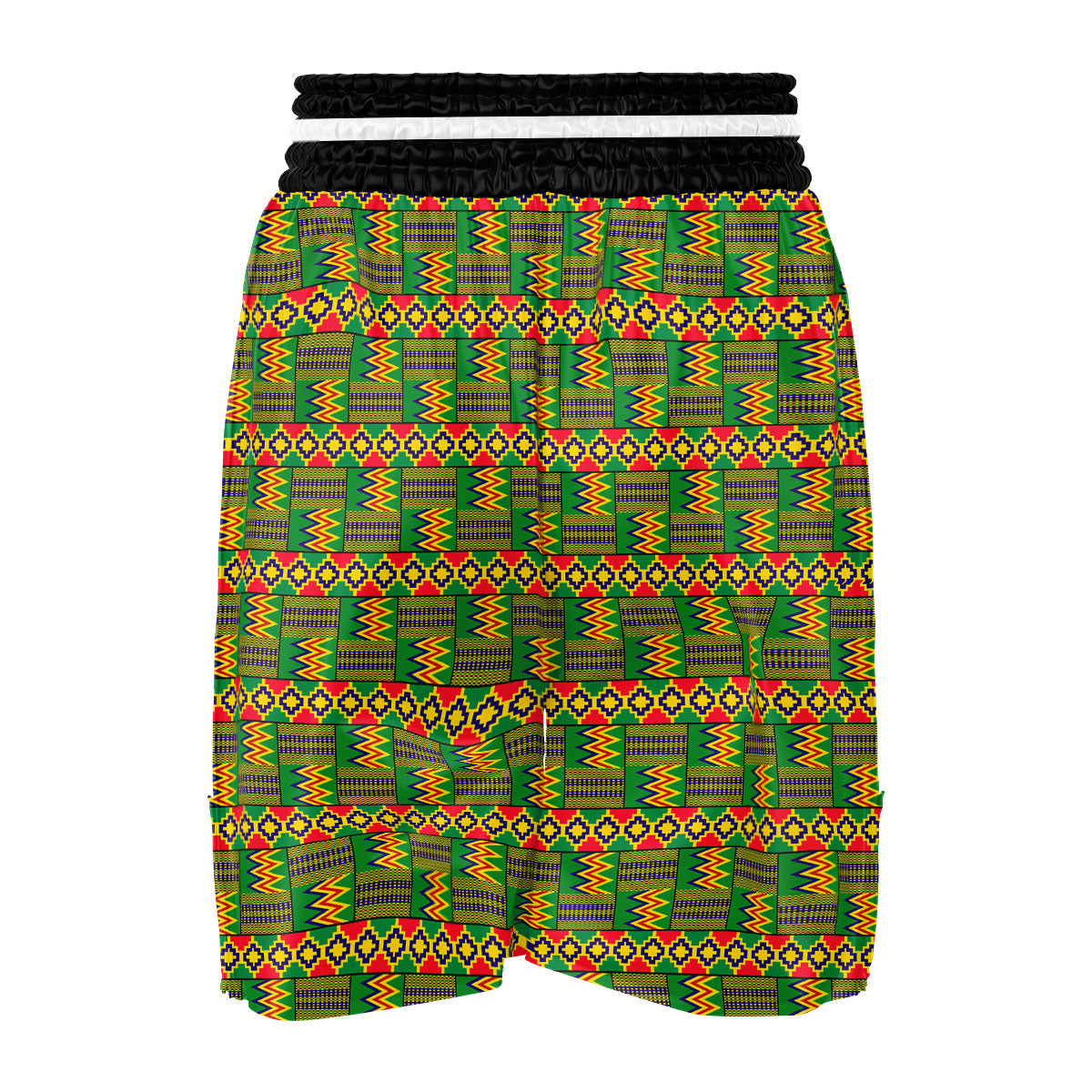 African Kente Print Pattern Boxing Shorts-grizzshop