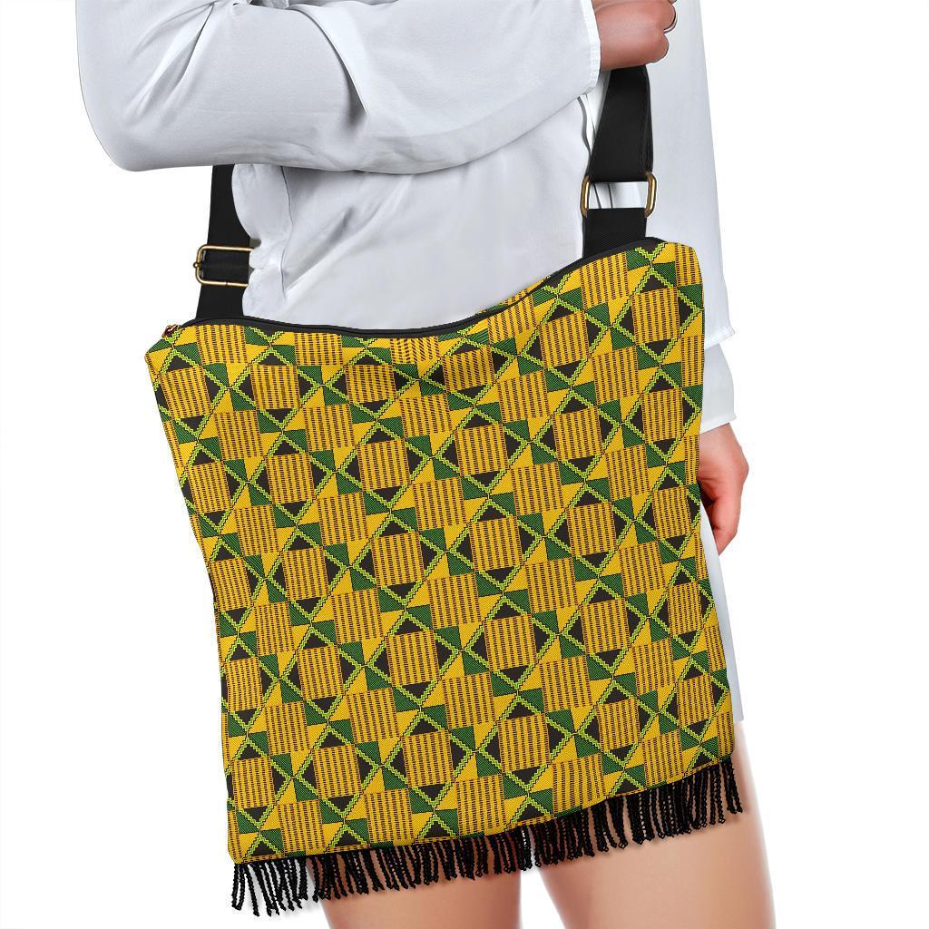 African Kente Print Pattern Crossbody bags-grizzshop