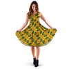 African Kente Print Pattern Dress-grizzshop