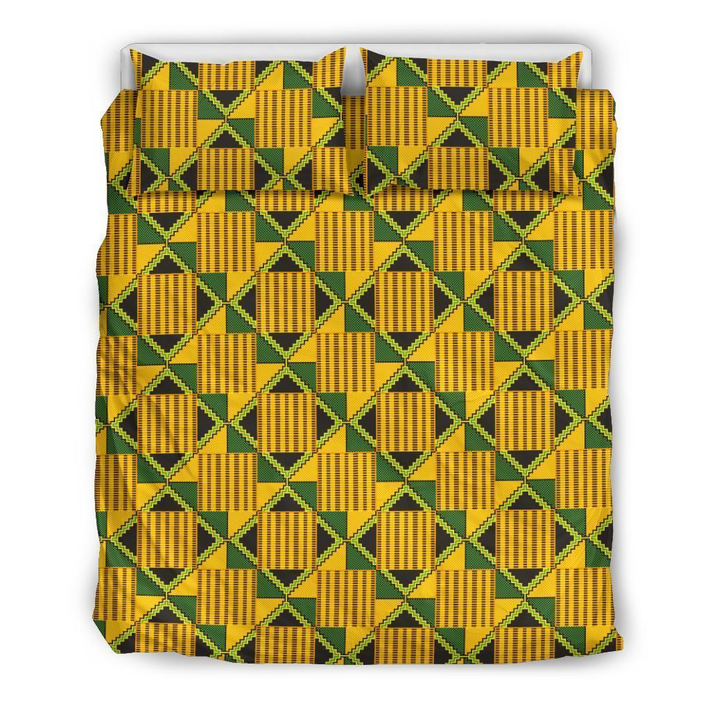 African Kente Print Pattern Duvet Cover Bedding Set-grizzshop