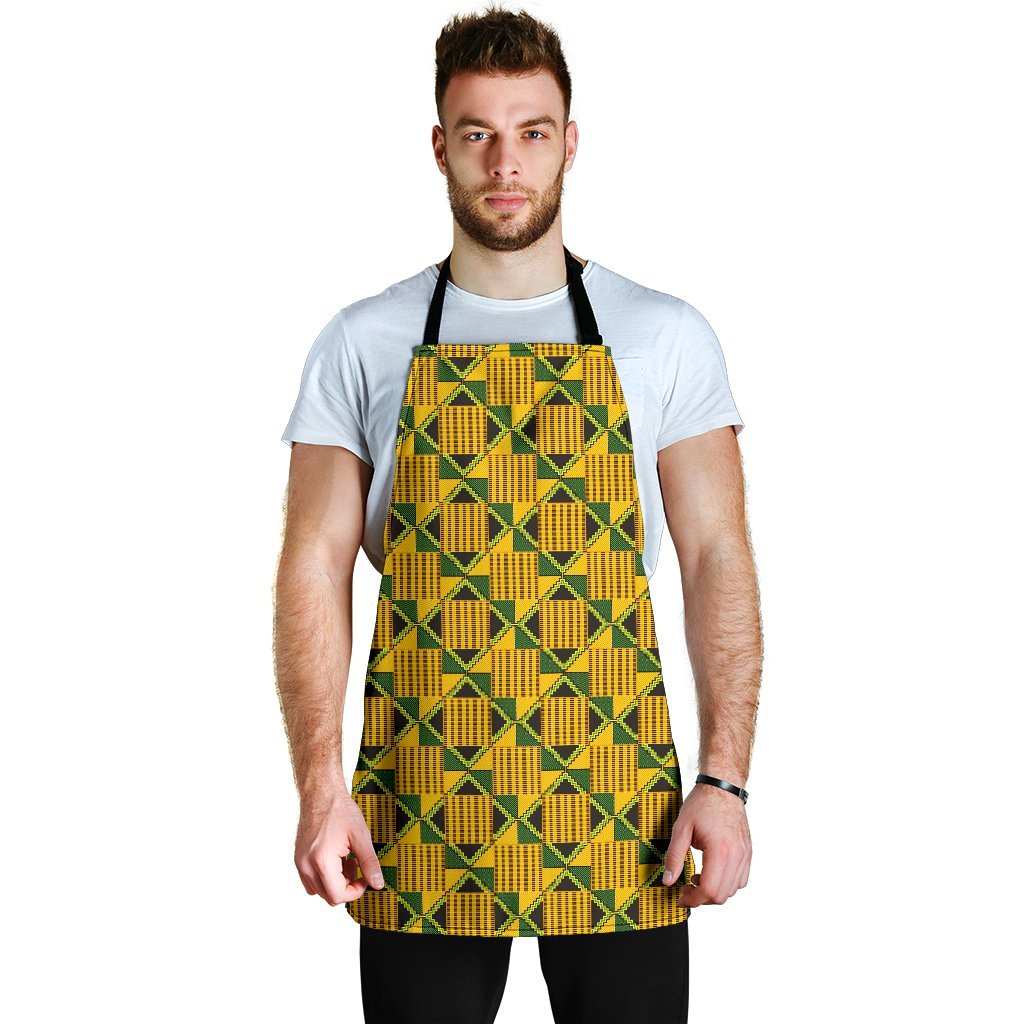 African Kente Print Pattern Men's Apron-grizzshop