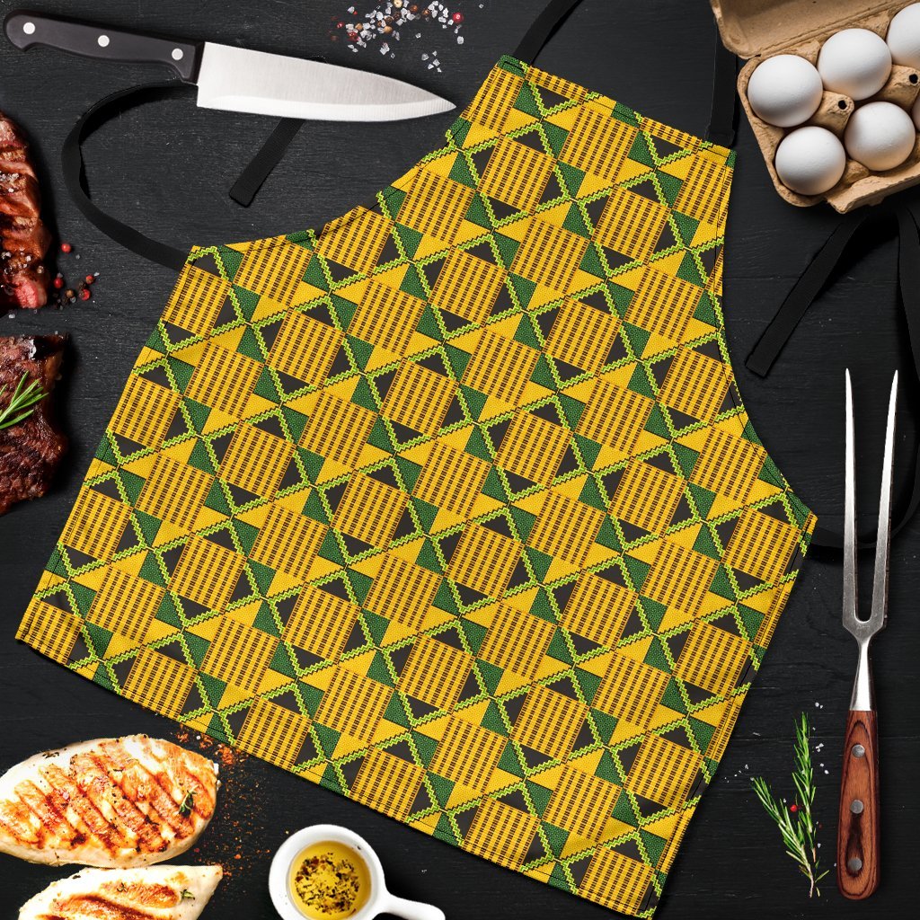 African Kente Print Pattern Men's Apron-grizzshop