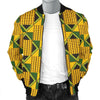 African Kente Print Pattern Men's Bomber Jacket-grizzshop