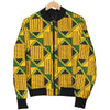 African Kente Print Pattern Men's Bomber Jacket-grizzshop