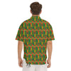 African Kente Print Pattern Men's Short Sleeve Shirts-grizzshop