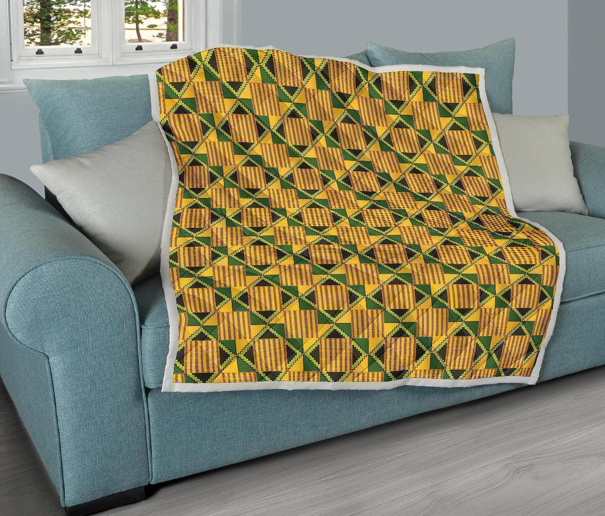 African Kente Print Pattern Quilt-grizzshop