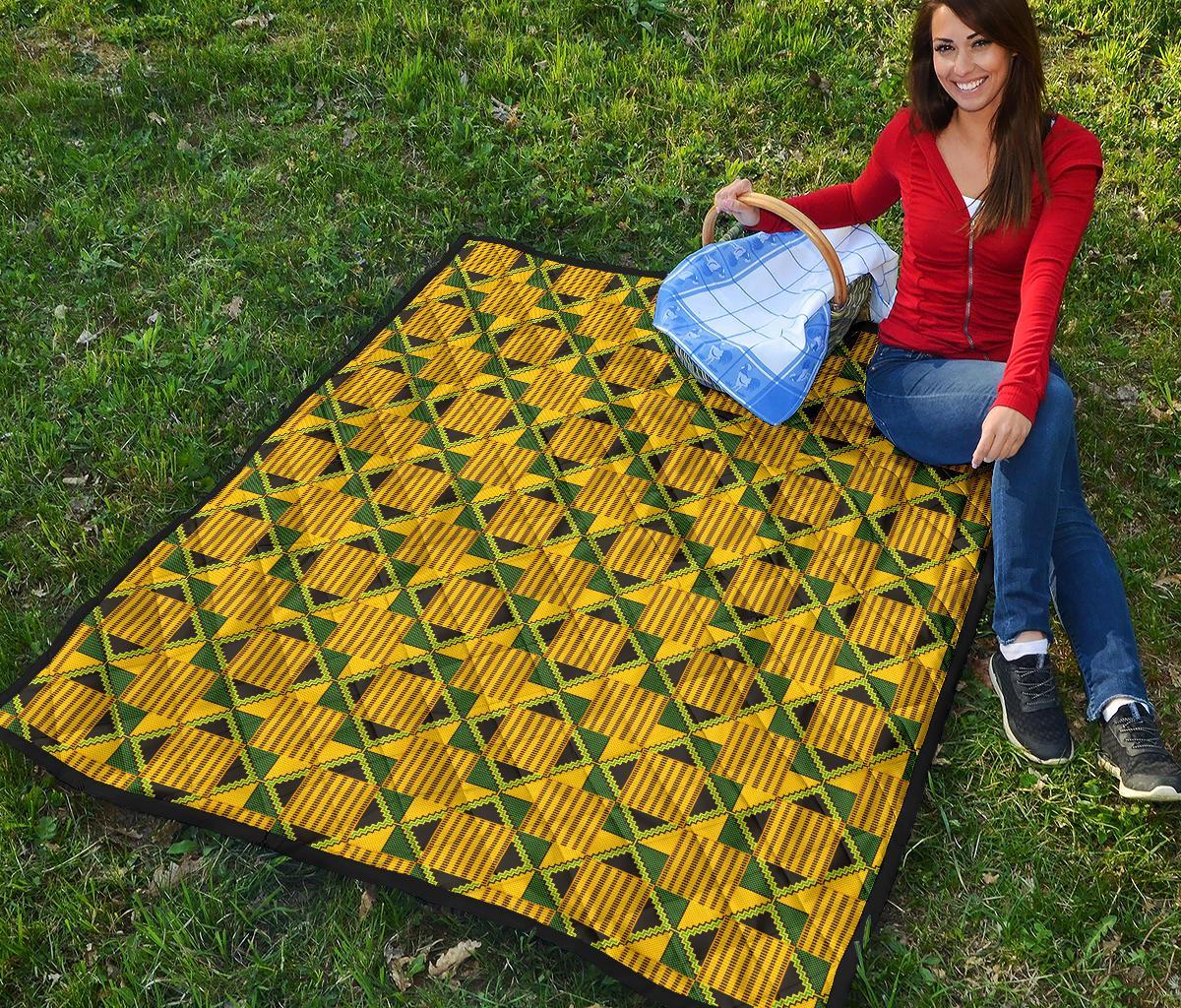 African Kente Print Pattern Quilt-grizzshop