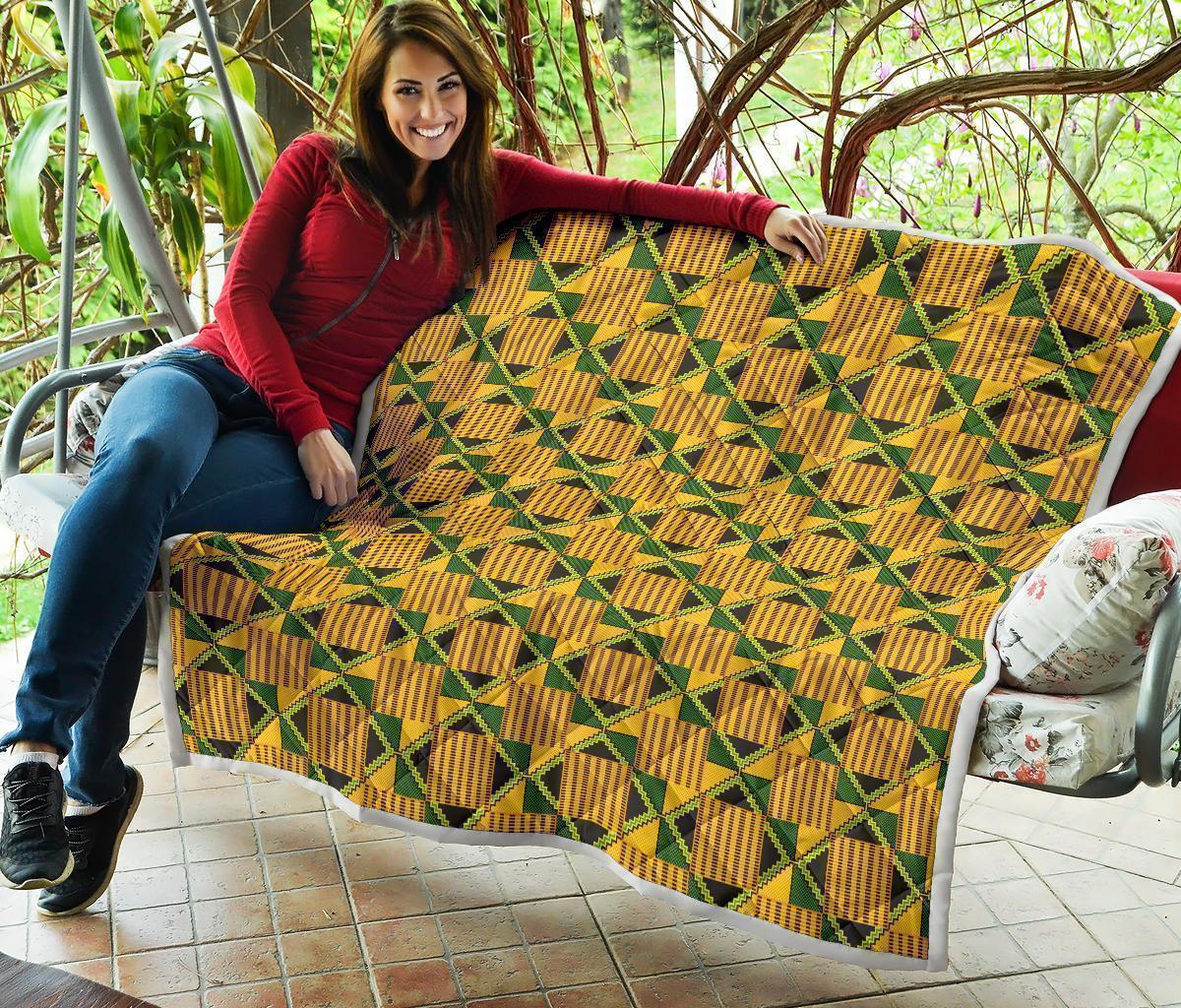 African Kente Print Pattern Quilt-grizzshop