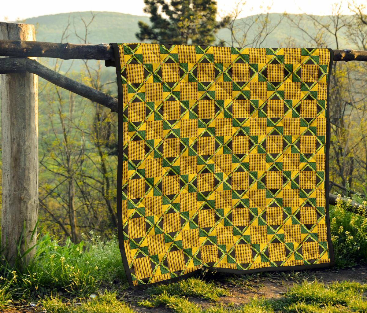 African Kente Print Pattern Quilt-grizzshop