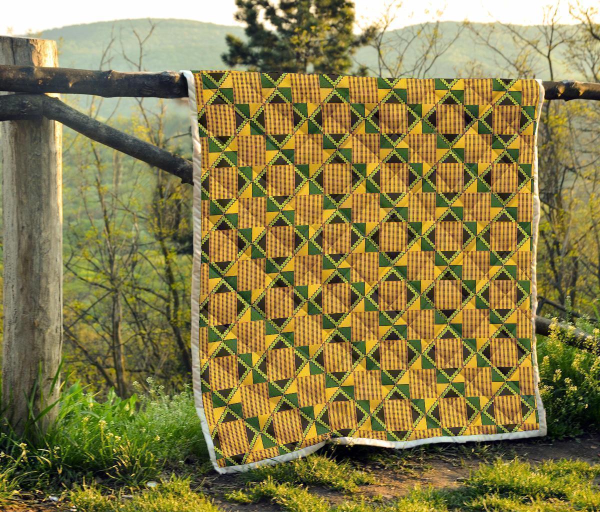 African Kente Print Pattern Quilt-grizzshop