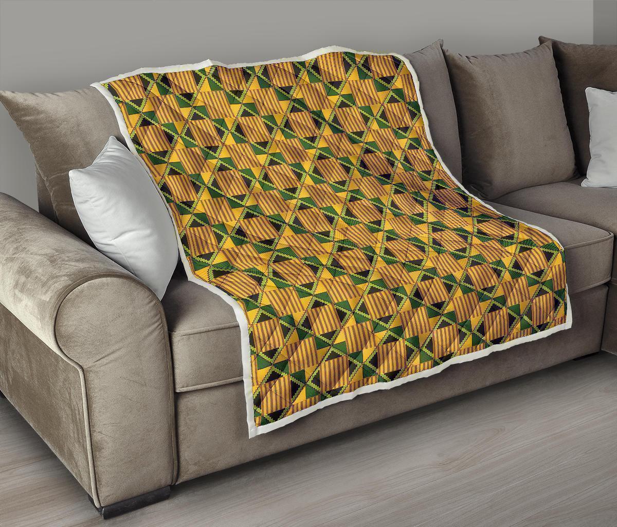 African Kente Print Pattern Quilt-grizzshop