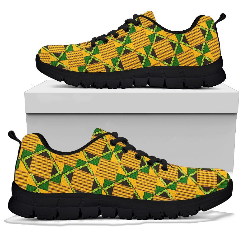 African Kente Print Pattern Sneaker Shoes For Men Women-grizzshop