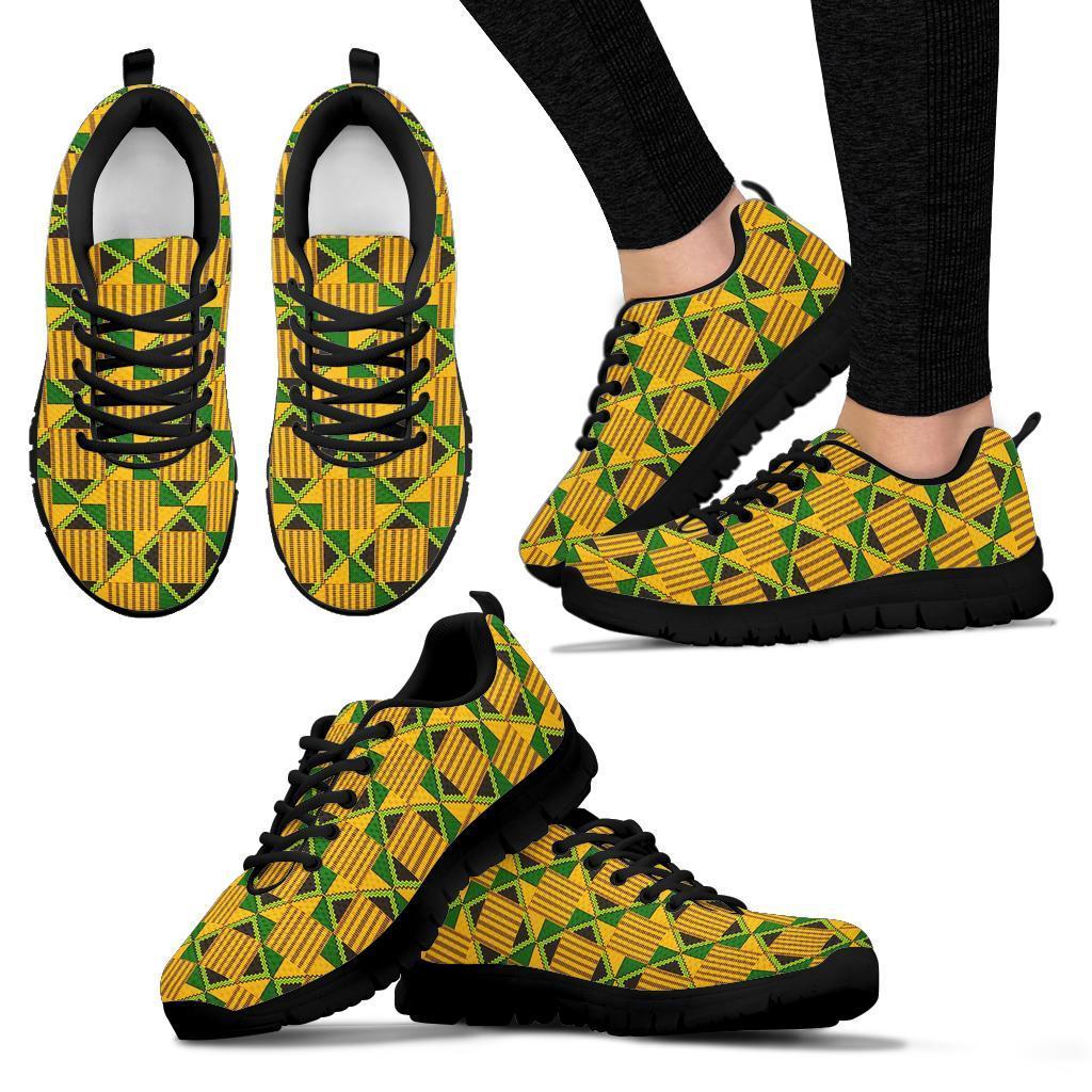 African Kente Print Pattern Sneaker Shoes For Men Women-grizzshop