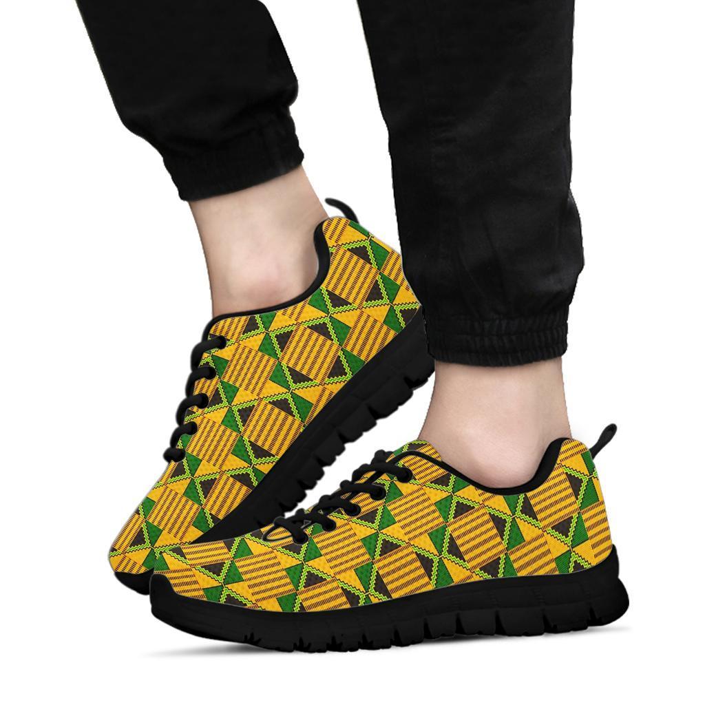 African Kente Print Pattern Sneaker Shoes For Men Women-grizzshop