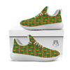 African Kente Print Pattern White Athletic Shoes-grizzshop