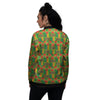 African Kente Print Pattern Women's Bomber Jacket-grizzshop