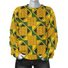 African Kente Print Pattern Women's Sweatshirt-grizzshop