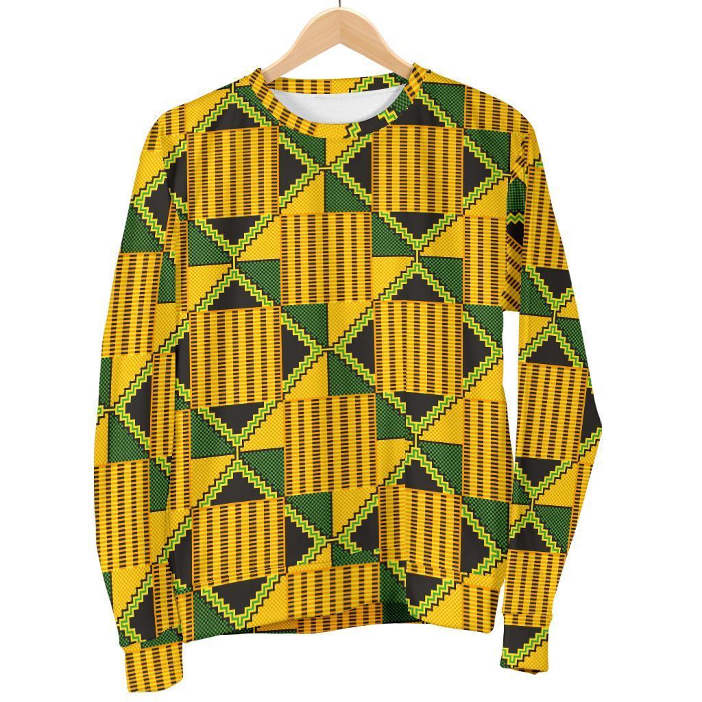 African Kente Print Pattern Women's Sweatshirt-grizzshop