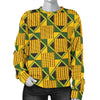 African Kente Print Pattern Women's Sweatshirt-grizzshop