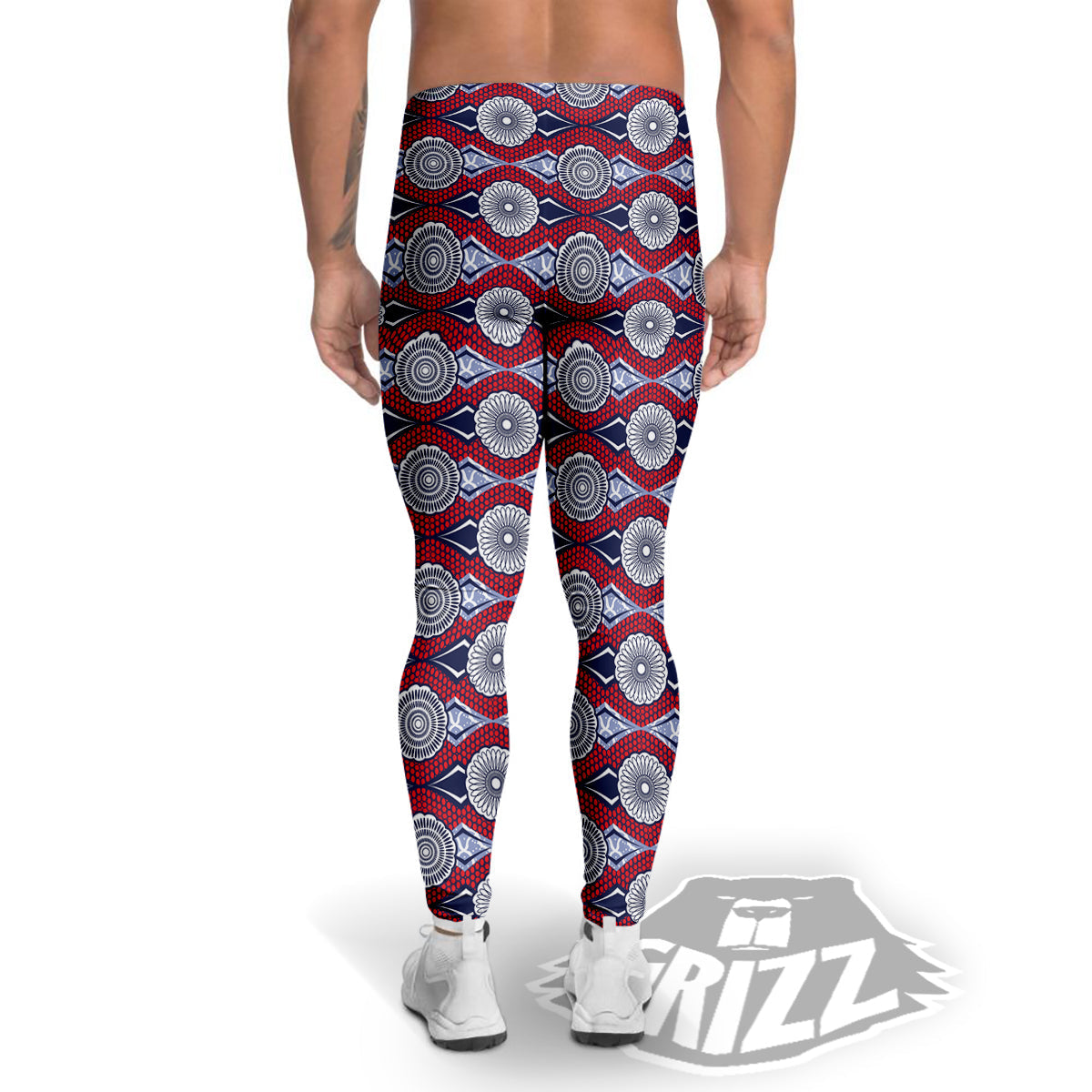 African Kitenge Print Men's Leggings-grizzshop