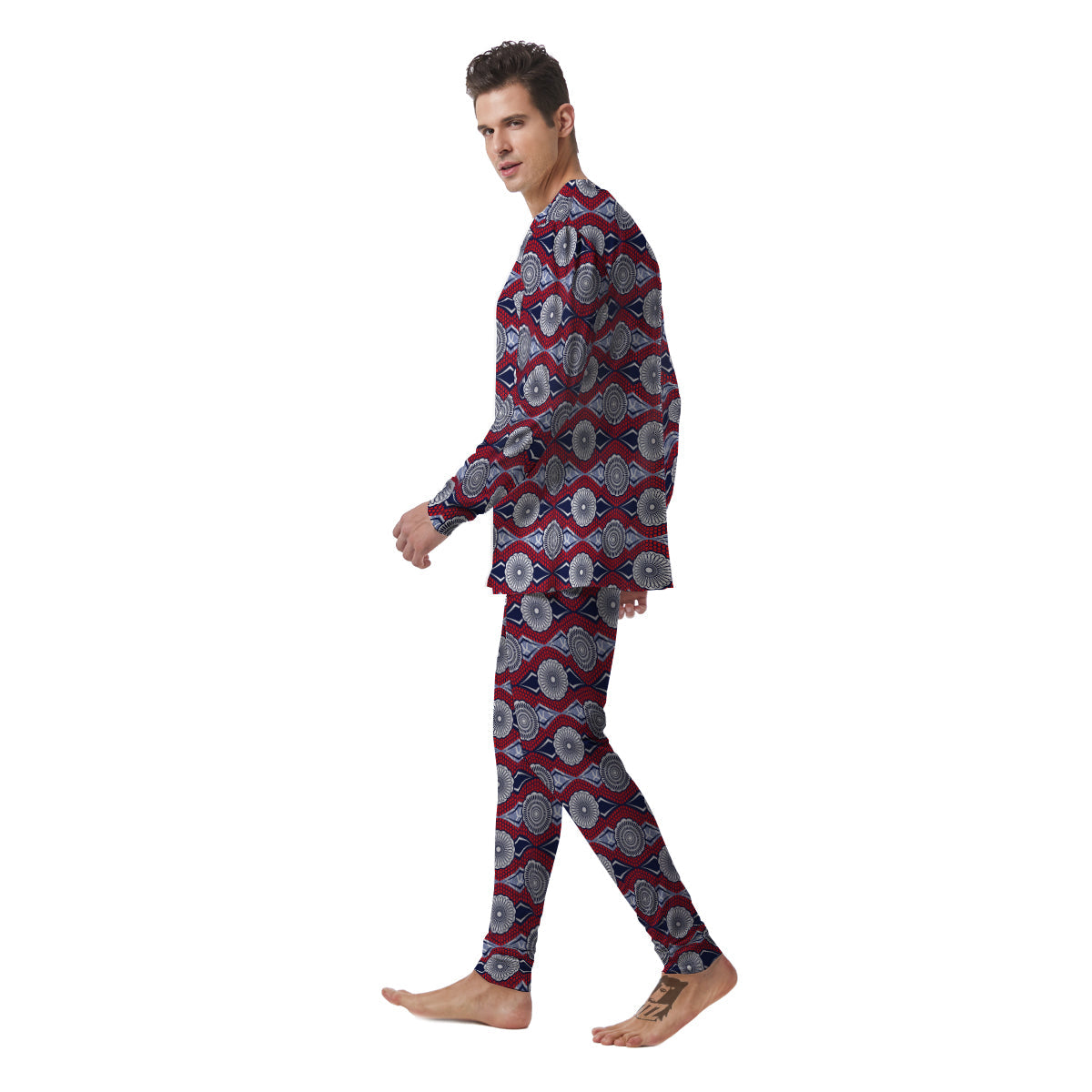 African Kitenge Print Men's Pajamas-grizzshop