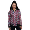 African Kitenge Print Women's Bomber Jacket-grizzshop