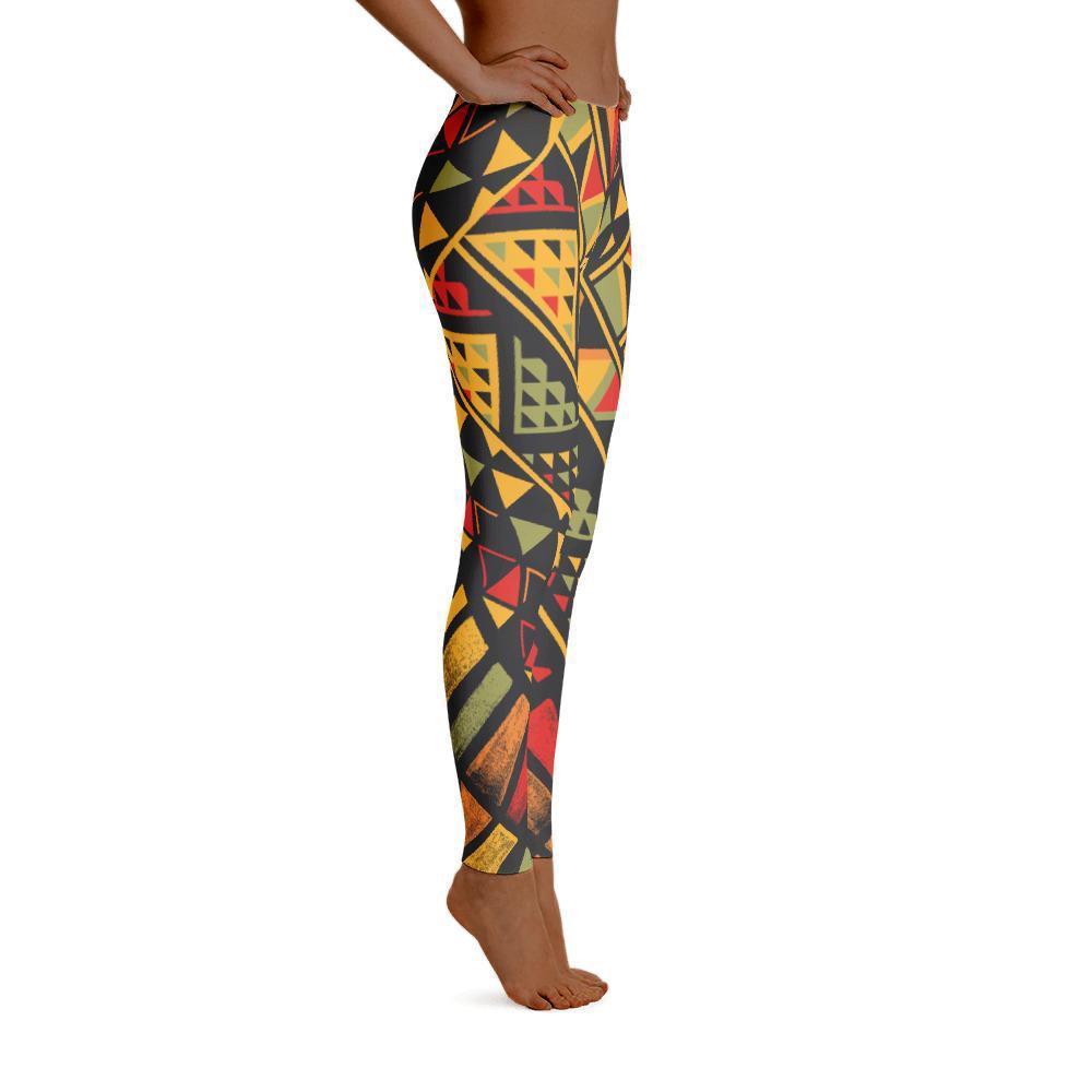 African Print ,Dashiki ,Adinkra ,Kente Pattern Women's Leggings-grizzshop