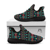 African Tribal Ethnic Print Pattern Black Athletic Shoes-grizzshop