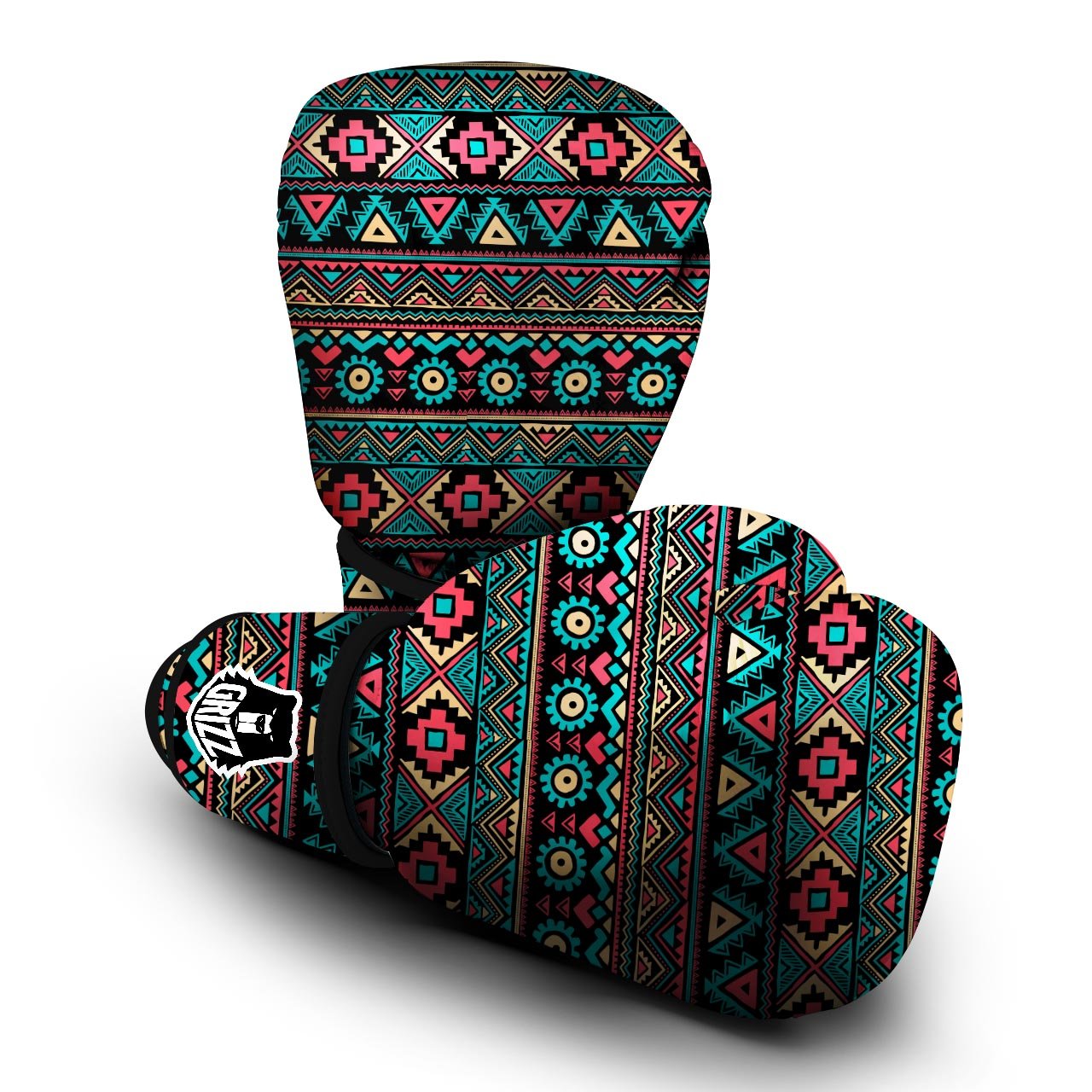 African Tribal Ethnic Print Pattern Boxing Gloves-grizzshop