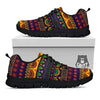 African Tribal Native Print Pattern Black Sneaker-grizzshop