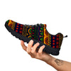 African Tribal Native Print Pattern Black Sneaker-grizzshop