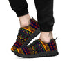 African Tribal Native Print Pattern Black Sneaker-grizzshop