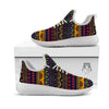 African Tribal Native Print Pattern White Athletic Shoes-grizzshop