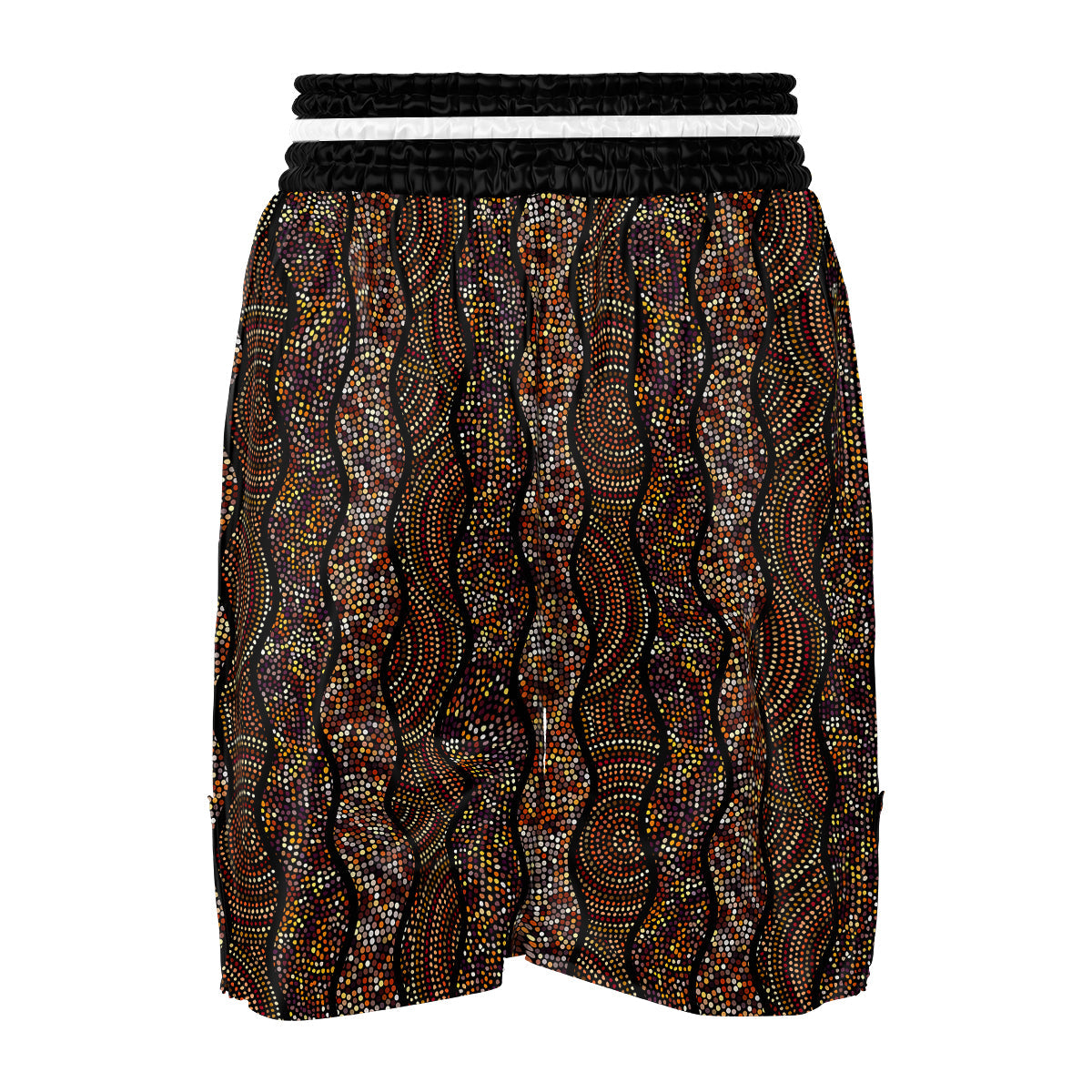 Afro African Dot Print Pattern Boxing Shorts-grizzshop