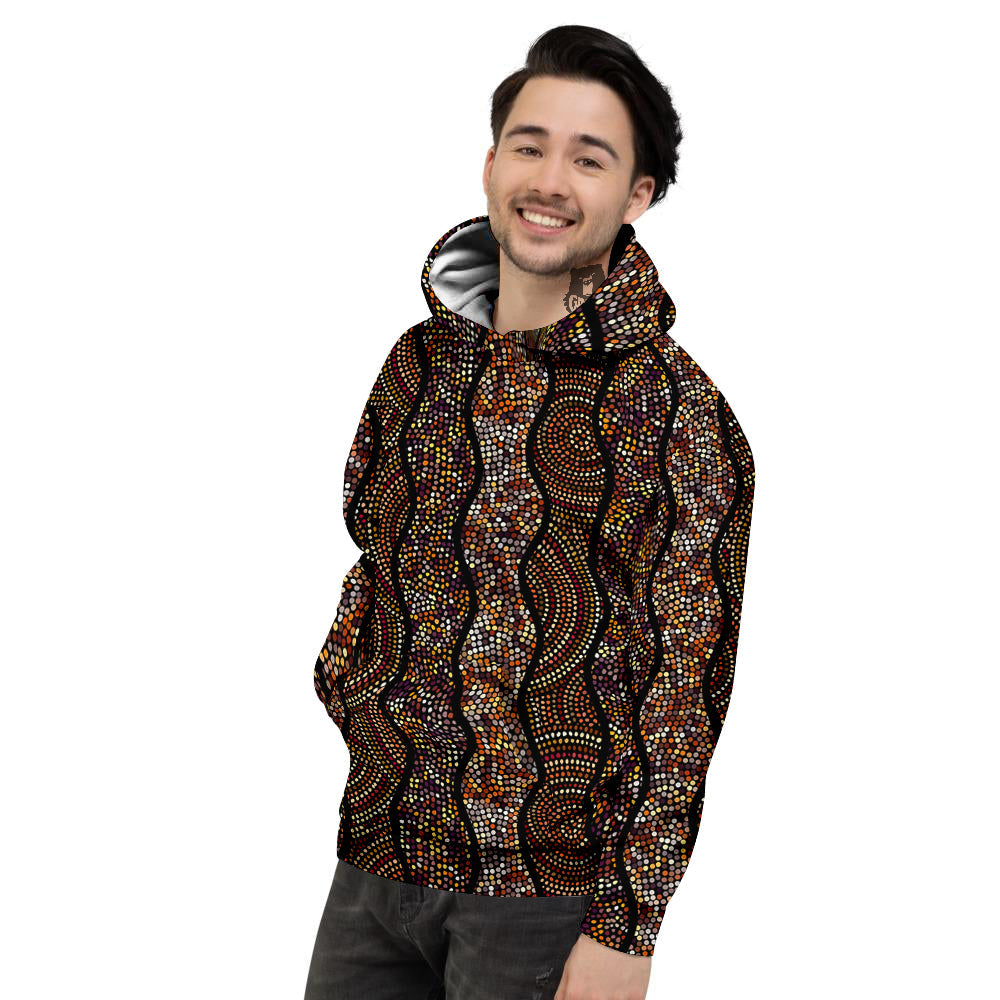 Afro African Dot Print Pattern Men's Hoodie-grizzshop