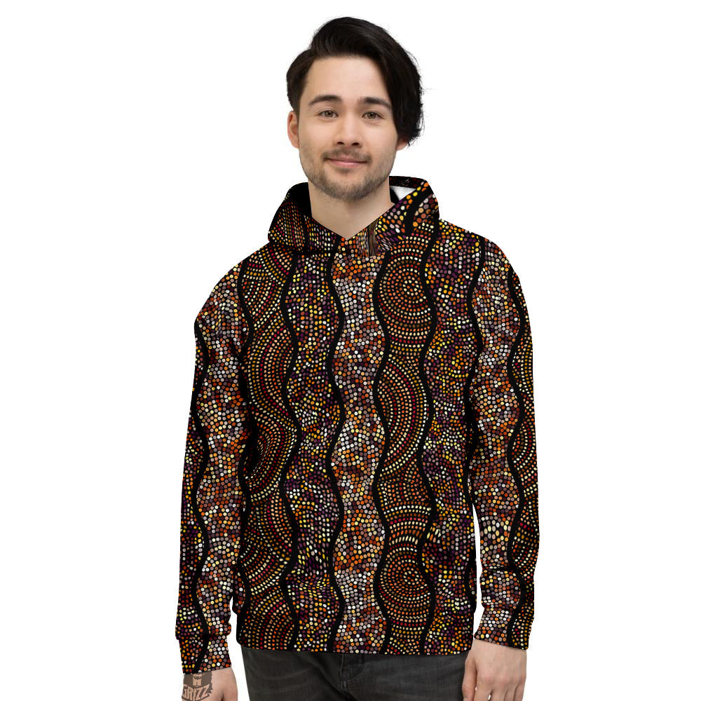 Afro African Dot Print Pattern Men's Hoodie-grizzshop