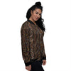 Afro African Dot Print Pattern Women's Bomber Jacket-grizzshop