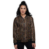 Afro African Dot Print Pattern Women's Bomber Jacket-grizzshop