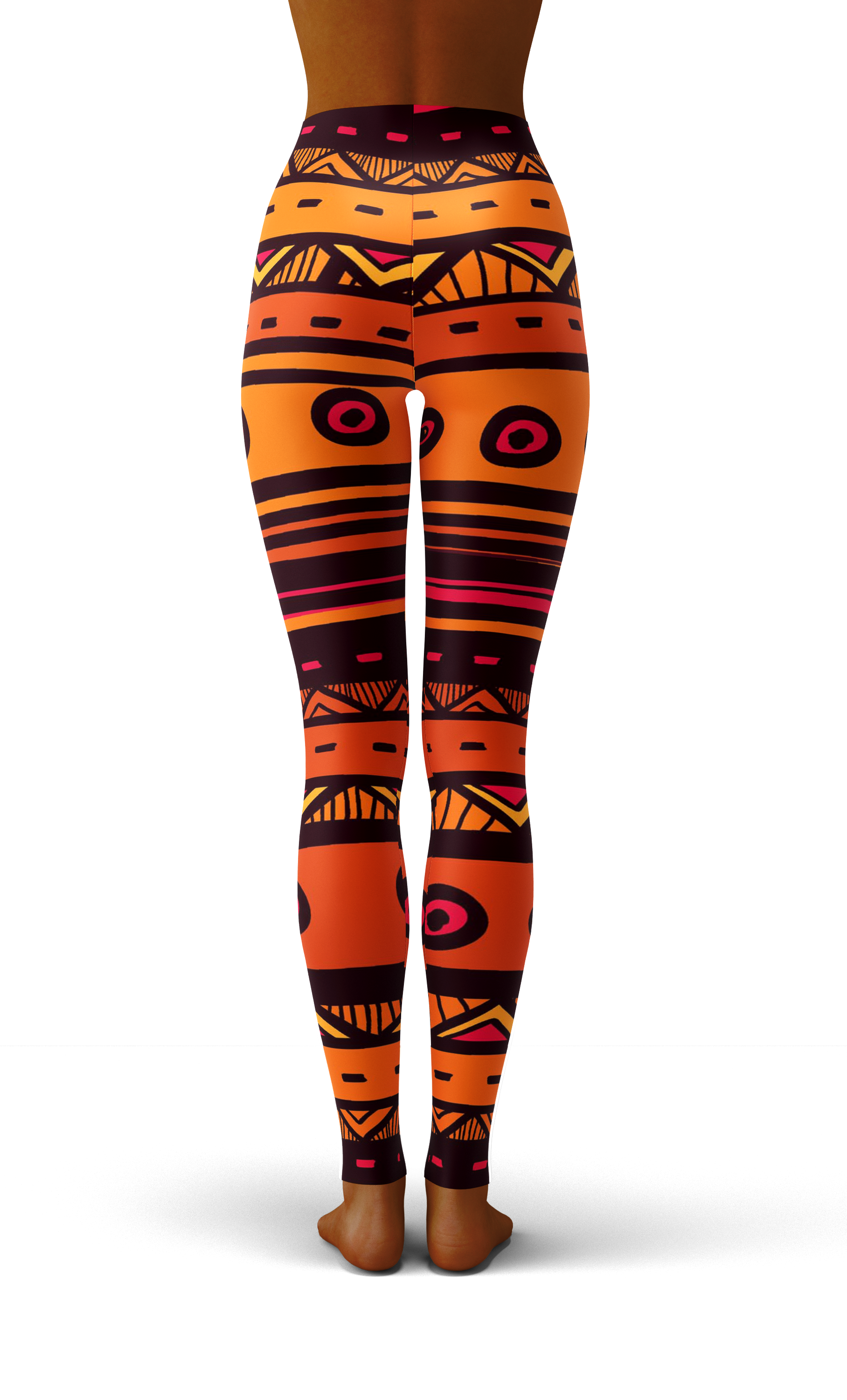 Afro African Kente Art Style 2 Print Legging-grizzshop