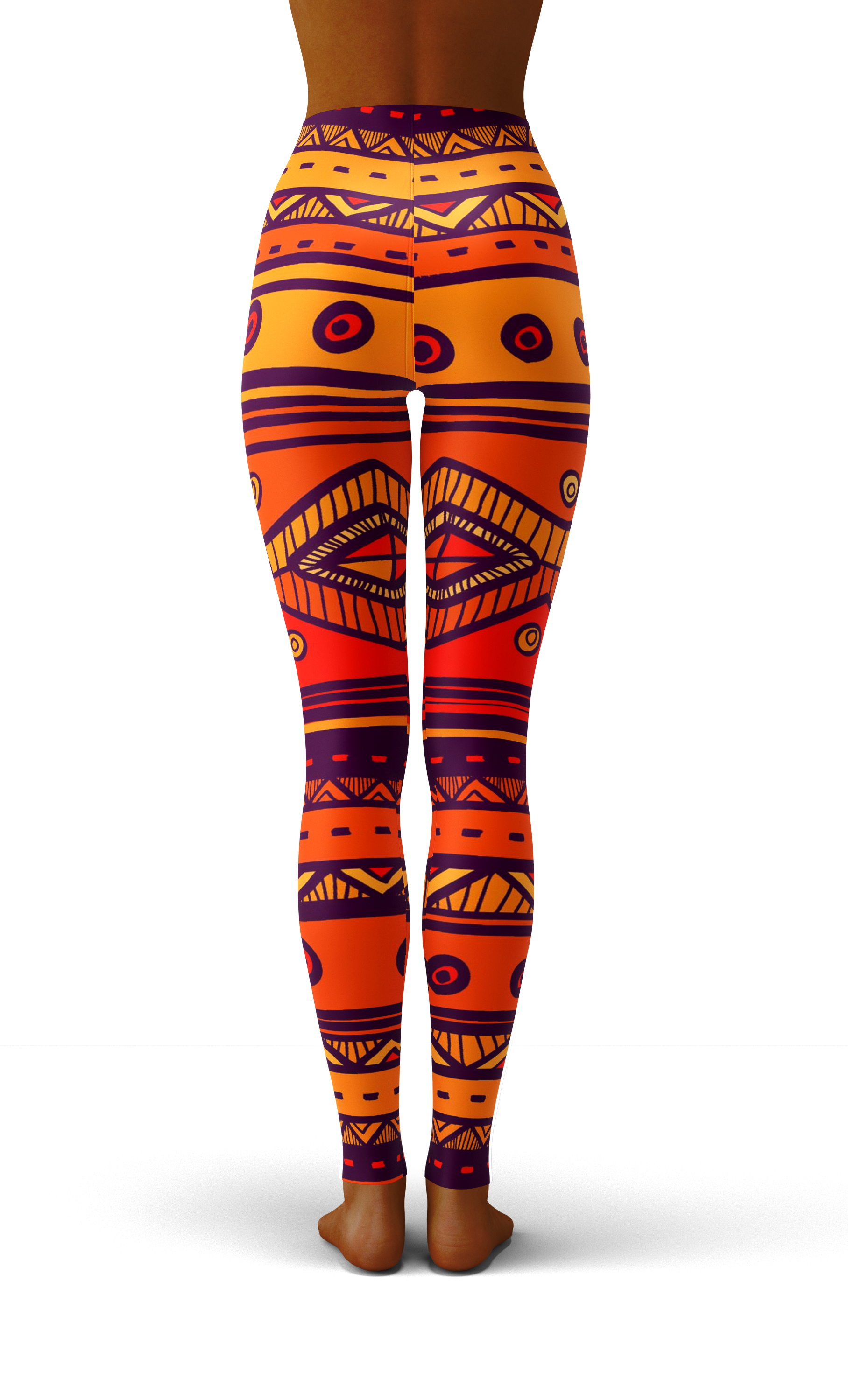 Afro African Kente Art Style 3 Print Legging-grizzshop