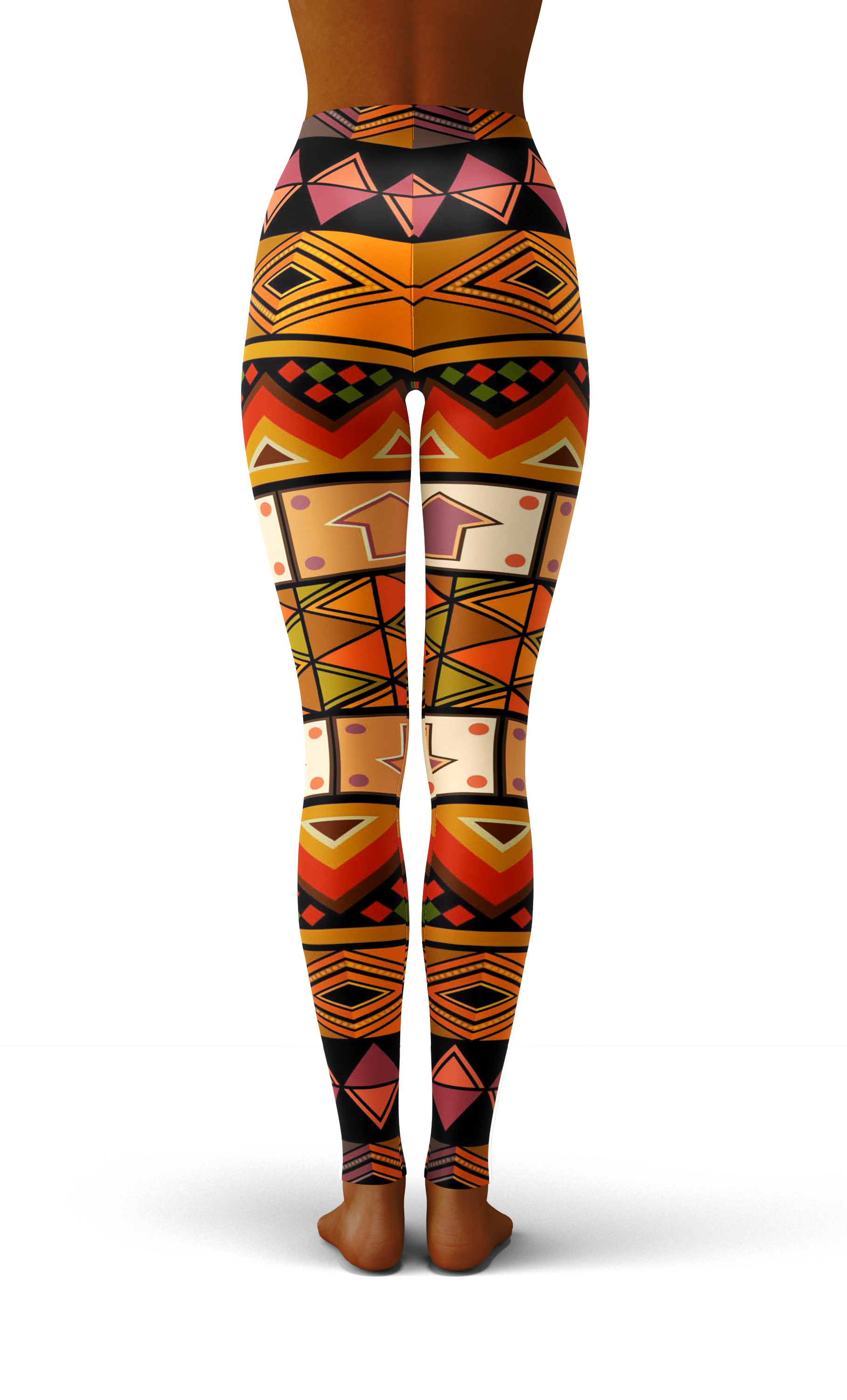 Afro African Kente Art Style 4 Print Legging-grizzshop