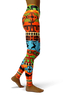 Afro African Kente Art Style 5 Print Legging-grizzshop