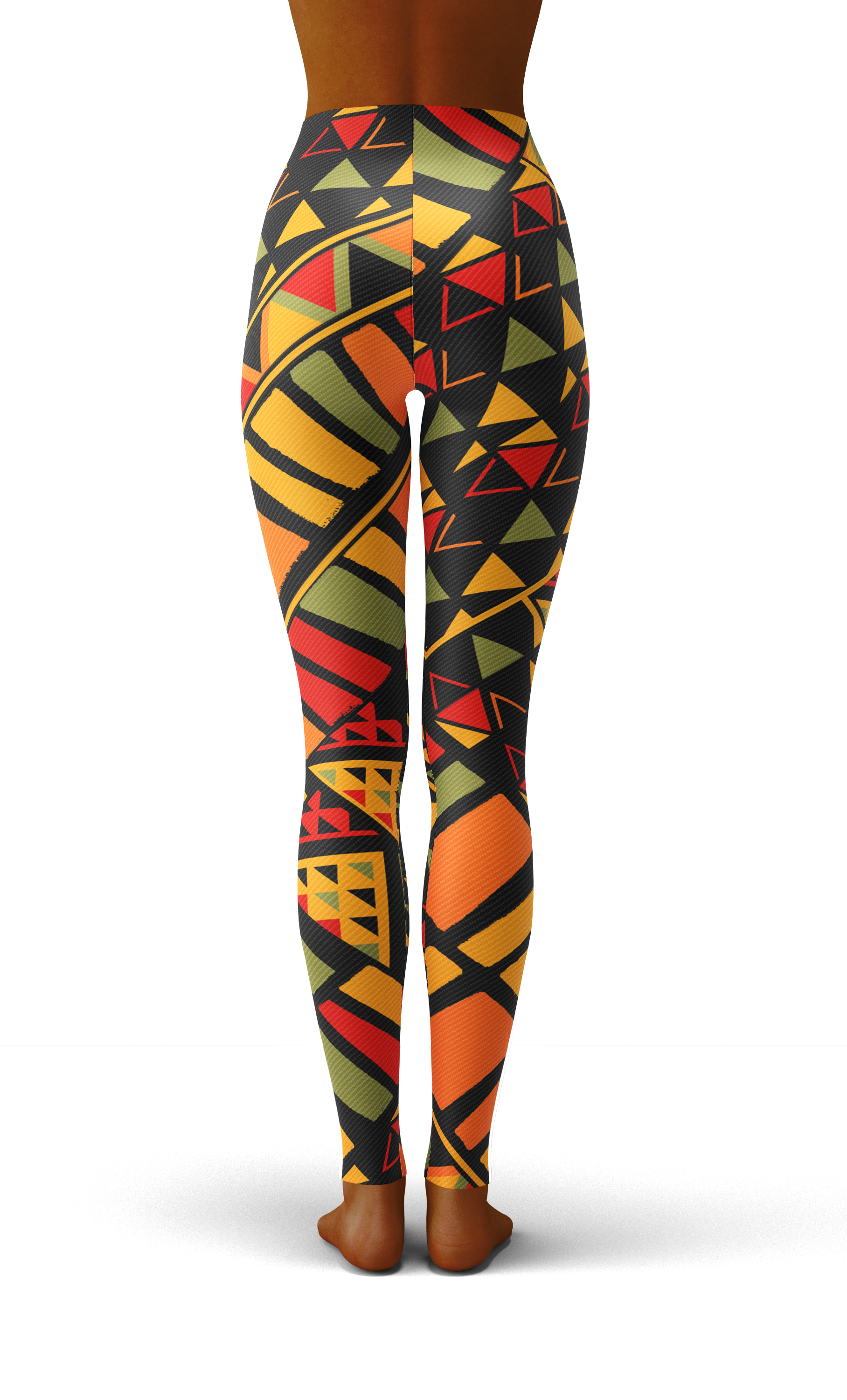 Afro African Kente Art Style Print Legging-grizzshop