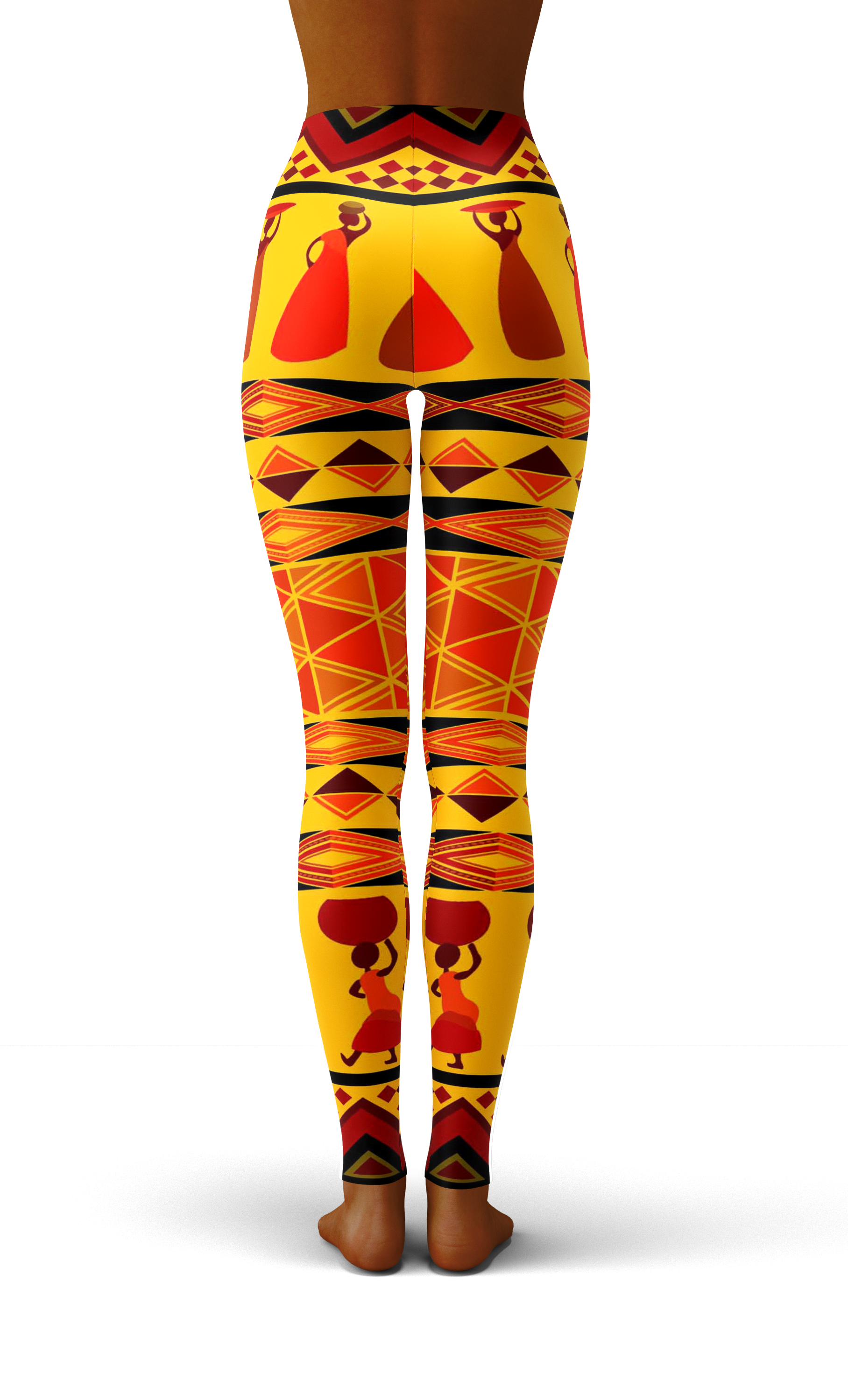 Afro African Kente Culture Print Legging-grizzshop