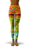 Afro African Kente Green Print Legging-grizzshop