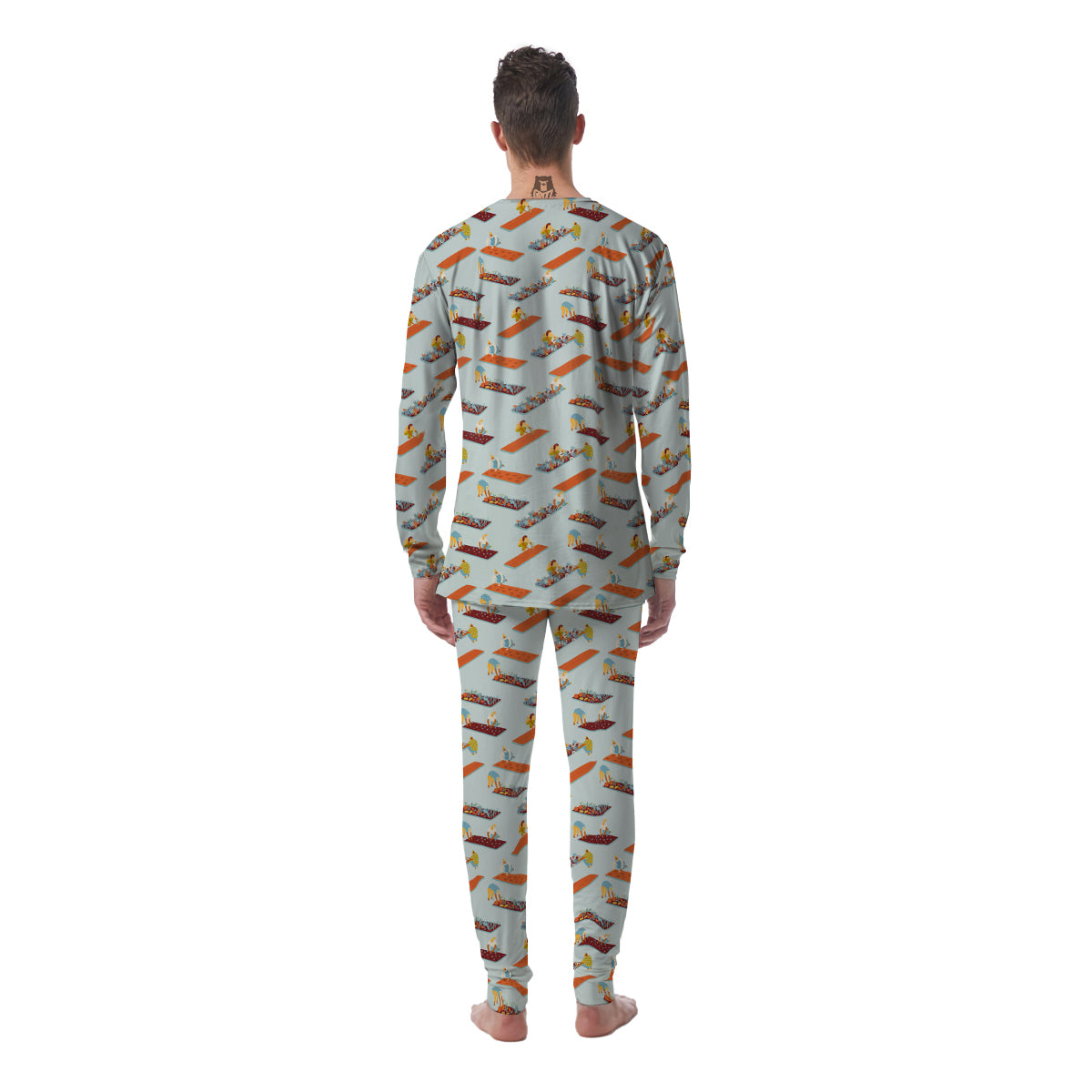 Agriculture Farming Cartoon Print Pattern Men's Pajamas-grizzshop