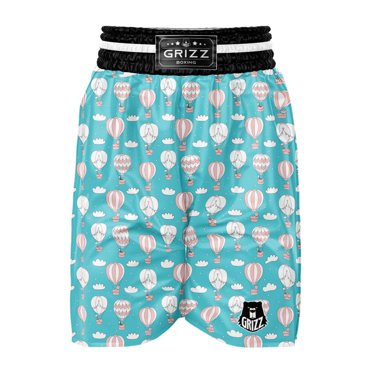 Air Balloon Cartoon Print Pattern Boxing Shorts-grizzshop