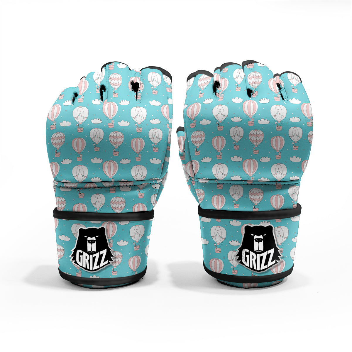 Air Balloon Cartoon Print Pattern MMA Gloves-grizzshop